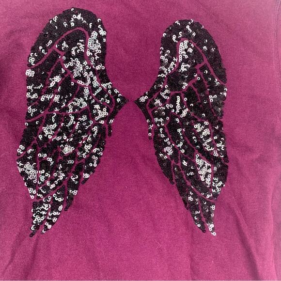 Victoria's Secret size medium Deep Purple Zip-Up jacket sweatshirt seqiun angel - Picture 5 of 7